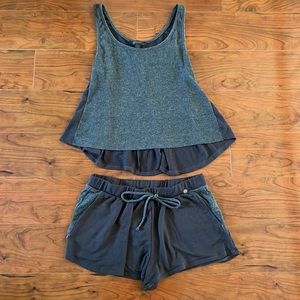 Midnight Bakery Charcoal Gary Matching Sleepwear Pajamas Set